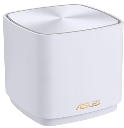 ASUS ZenWiFi XD5 AX3000 1er Pack Weiß kombinierbarer Router | Whole-Home Mesh WiFi 6 System, Abdeckung von bis zu 223m², 160 MHz, 3000 Mbit/s, AiMesh, AiProtection