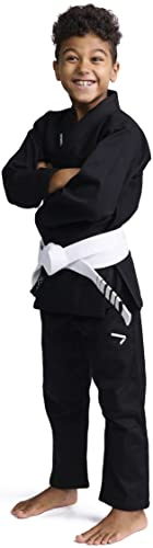 IPPONGEAR Unisex Kinder Rookie Brazilian Jiu Jitsu Anzug, Schwarz, 6 Jahre EU