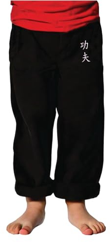 TAO MARTIAL Kung Fu Kinder Tai Chi und Wing Chun Kimono, leicht und locker, Schwarz Kung Fu, 10 Jahre