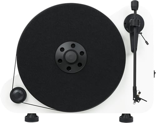 Pro-Ject VT-E R BT, Vertikaler „Plug & Play“ Plattenspieler mit Wireless Audio Streaming, Weiß
