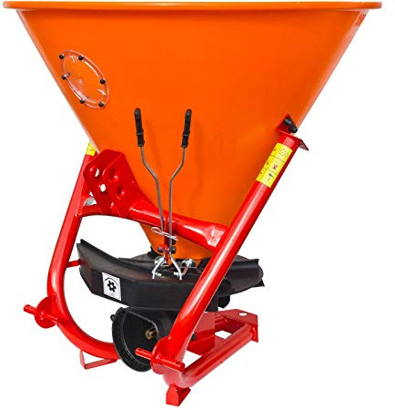DEMA Traktor Düngerstreuer 300L – Streugerät, Anhänger, Saatgutstreuer – Kat. 1+2, Zapfwellenantrieb, robust – für Salz, Dünger, Streubehälter