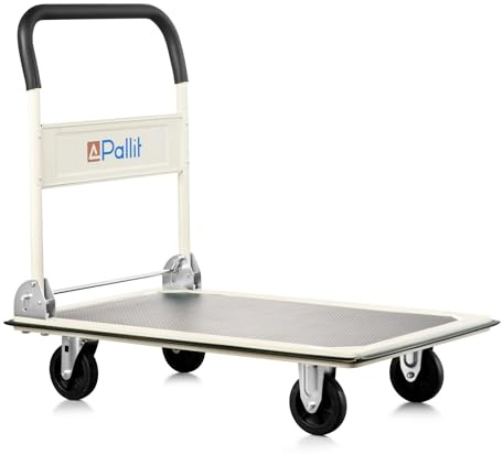 Pallit Carry Transportwagen klappbar 300kg Rollwagen mit Anti-Rutsch-Beschichtung Lenkbarer Plattformwagen Transporthilfe Handwagen