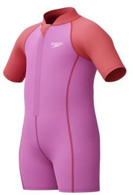 Speedo Mädchen Schwimmen Lernen Neoprenanzug | Schwimmunterricht | Weiche Haptik | Neopren Neon Violet 6YRS