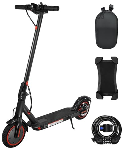 IDMD 8,5 Zoll Elektroroller, 3 Geschwindigkeitsmodi, 10,4 Ah Klasse A Akku,35km Meilen Reichweite & 120 kg Traglast, Elektro Scooter mit straßenzulassung