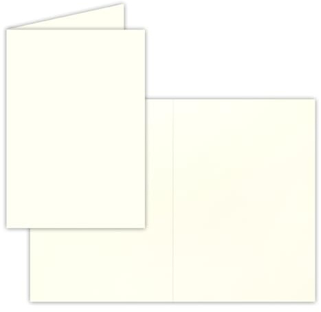 50 Faltkarten B6 - Natur-Weiss - PREMIUM QUALITÄT - 11,5 x 17 cm - sehr formstabil - für Drucker geeignet! - Qualitätsmarke: NEUSER FarbenFroh!!