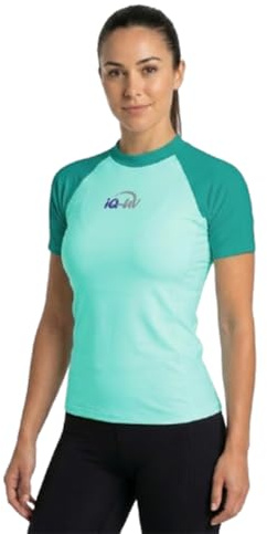 iQ-UV Damen 300 Slim Fit UV T-Shirt, Caribbean, L (42)