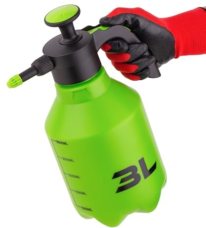 MIVOS Drucksprüher 3 Liter - Premium Gartenspritze, Pumpsprüher für Balkon, Terrasse & Garten - Pflanzensprüher - Sprühgerät für Pflanzenpflege, Handsprüher