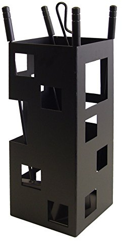 Imex El Zorro 10004 Kamin-Zubehörset, quadratisches Design, 50 x 20 x 20 cm, Schwarz