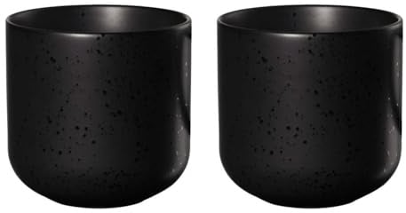 ASA coppatea 2er Set Teebecher kuro Porzellan 0,2 l, Schwarz