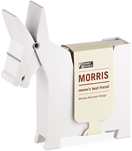 Morris der Esel: Schreibtisch-Memohalter | Niedliches Schreibtischzubehör & Bürobedarf | Schreibtischdekoration | Schreibtischbedarf: Halter & Spender | Haftnotiz-Halter | von Monkey Business (weiß)