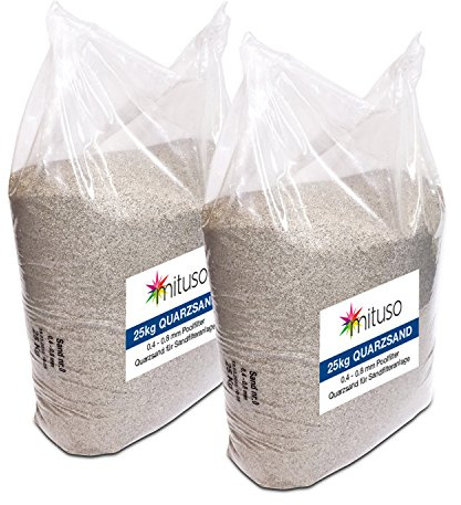 Mituso Streusand 2x 25Kg Quarz-Sand 0,4-0,8 mm Körnung