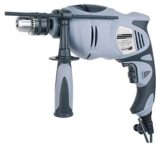 Brüder Mannesmann Schlagbohrmaschine 1100 W, 1,5–13 mm Bohrfutter, Metallgehäuse, Rechts-/Linkslauf, Zusatzhandgriff, Bohr-/Schlagbohrfunktion, für Holz/Metall/Beton, inkl. Zusatzhandgriff | M12545