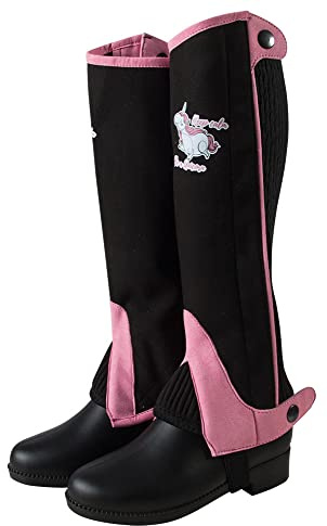 PFIFF 102535 Minichaps Unicorn, Einhorn-Aufdruck, zweifarbig, Kinder 4-12 Jahre