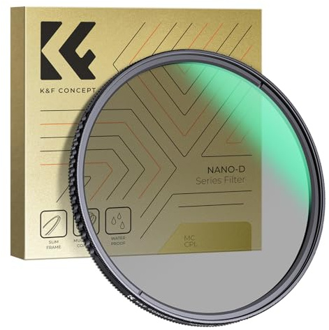 K&F CONCEPT 40.5mm Polfilter Filter für tiefere Farben, Reduzierung von Blendung und Reflexionen, Optisches Glas mit Multi-Nano-Beschichtung (Nano-Dazzle)