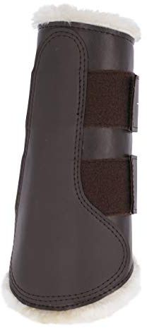 Kerbl 3210547 Dressurgamaschen Fleece vorne braun, M, 28 cm / 26.5 cm EU