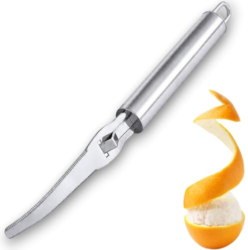 Orangenmesser Zitrusmesser Grapefruitmesser Orangenschäler Ziseliermesser | aus Edelstahl 21cm geeignet für Citrusfruits Zitronen Messer für Orangen Pampelmusen Pomeranzen Schälen Zieselieren Satsuma