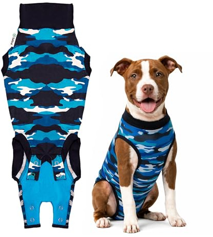 Suitical Recovery Suit Hund, M, Blau Camouflage