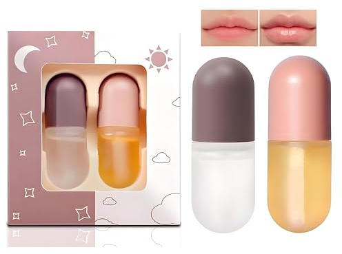 Base Moisturizer Praller Lipgloss, natürliches Lippenverstärker- und Lippenpflegeserum, Tag- und Nachtpflege, natürlicher Lippenverstärker für vollere, weichere Lippen, dauerhafte sexy Lippen