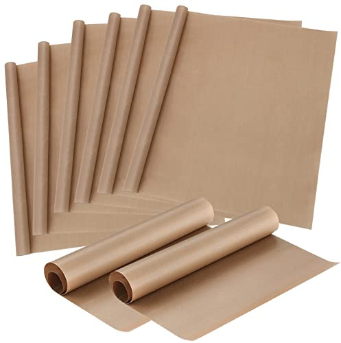 YQL 10er-Set Dauerbackfolie, 40X60cm Backpapier Wiederverwendbar, Backfolie PTFE Teflonfolien Transfer Blatt, Antihaft Handwerk Matte, Dauerbackfolie für Backblech