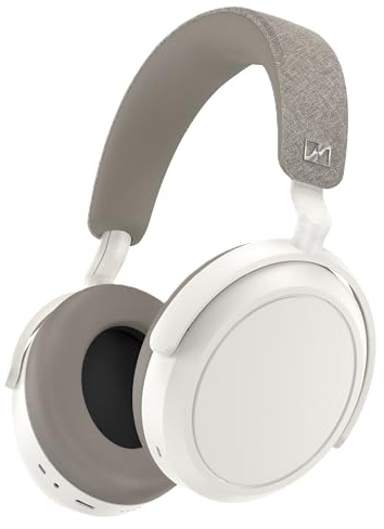 Sennheiser MOMENTUM 4 Wireless Noise Cancelling Headphones – Bluetooth Kopfhörer Headset für kristallklare Anrufe mit adaptiver Geräuschunterdrückung, Over-Ear, 60 h Akku, faltbar, weiß