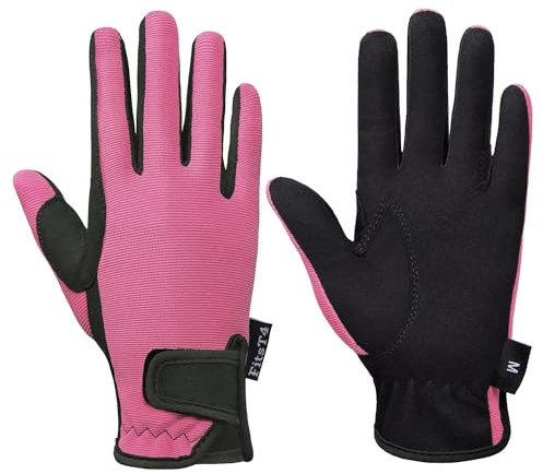 FitsT4 Sports Reithandschuhe Kinder Reiten Grip Handschuhe Sommer Herbst Mädchen Jungen 3-11 Jahre für Reitsport, Radfahren,Gartenarbeit,in 4 Farben