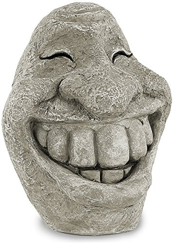 Royal Gardineer Deko Figuren: Steingesicht Smiley (Gartenfigur, Gesicht, steingesichter)
