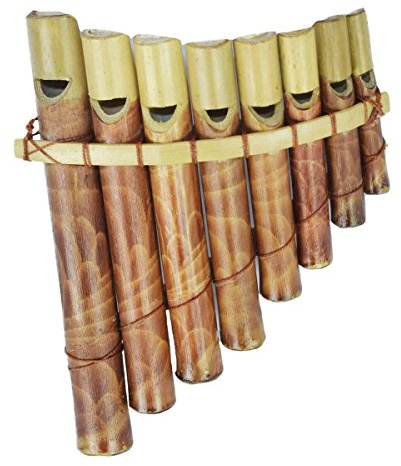 Panflöte aus Bambus Blasinstrument Musikinstrument handgefertigt (Klein) | Bambus-Panflöte – handgefertigtes Blasinstrument und Musikinstrument