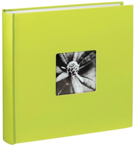 Hama Fotoalbum Jumbo 30x30 cm (Fotobuch mit 100 weißen Seiten, Album für 400 Fotos zum Selbstgestalten und Einkleben) grün