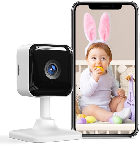 GNCC Babyphone mit Kamera, Baby Monitor mit Kamera und app, 1080P BabyKamera WLAN, Babyphone mit Nachtsicht, Bewegungserkennung, 2-Wege-Audio, SD/Cloud-Speicher, Kompatibel mit Alexa