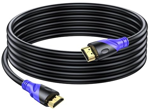 Rommisie 4K/60HZ HDMI Kabel 5m (HDMI 2.0,18Gbps) High-Speed vergoldete Anschlüsse,Ethernet Audio Return Video 4K, Full HD1080p, 3D-kompatibel Blu-Ray Laptop PC HDTV