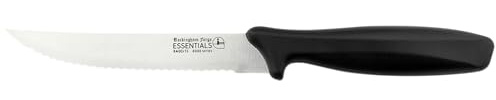 Rockingham Forge Allzweckmesser mit Wellenschliff 12,5 cm – Leichte, scharfe Küchenmesser aus rostfreiem Stahl mit schwarzem Griff