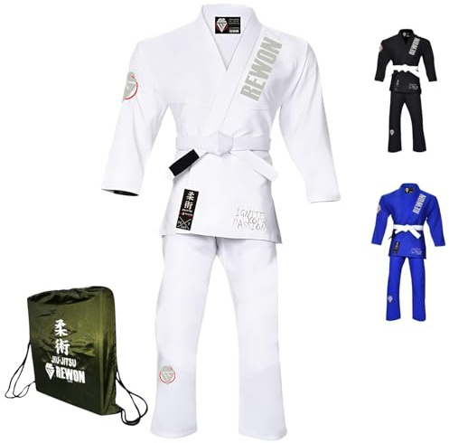 REWON Brazilian Jiu Jitsu anzug - bjj gi Männer damen (Kostenlose Tragetasche)