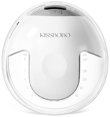 KISSBOBO K5 Milchpumpe Elektrisch,4 Modi 19 Stufen,280mmHg Starke Saugleistung elektrische milchpumpe freihändig,Schmerzfreie elektrisch tragbar (1 Stück/Weiß)
