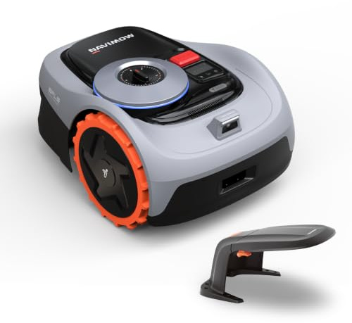 Segway Navimow i105 mit Garage, Mähroboter ohne Begrenzungskabel, 500 m² | RTK+Vision Rasenmäher Roboter, Testsieger, Igelschutz, KI Auto Kartierung, Garage separat versendet