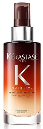 Kérastase Nutritive, Nachtserum für normales bis leicht trockenes Haar, Pflegend und glättend für mehr Glanz und Geschmeidigkeit, Ohne Parabene, 8H Magic Night Serum, 90 ml