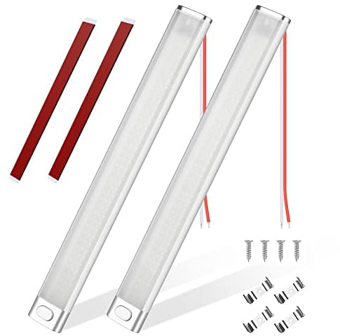 URAQT 120 LED Innenbeluchtung,2 Stück LED Leiste 1600LM 8W 12V Lampe Wohnmobil Innenlichtleiste KFZ Beleuchtung Leiste mit Schalter für Auto Wohnmobil Van Bus Caravan Boat Küche Bad Bar LKW