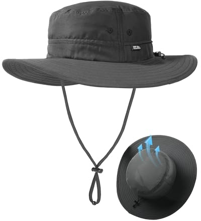 FURTALK Sonnenhut für Herren Damen Packable breiter Krempe Sommer UV-Schutz Angelhut UPF 50+ Einstellbare Kinnriemen Eimer Hut Outdoor