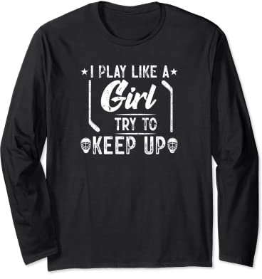 Eishockey Mädchen Langarmshirt