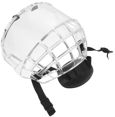 DEARMAMY Transparentes Hockey Visier aus PC für Eishockeyhelm mit Klarem Sichtfeld und Maßgeschneiderter Passform für Erwachsene und Jugendliche Beim Wettkampf
