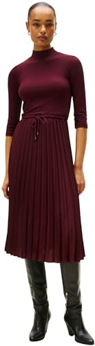 Tommy Hilfiger Damen Kleid Slim Rib Mix Midi-Länge