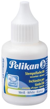 Pelikan Stempelfarbe wasserfest, 30 ml, 1 Set, weiß