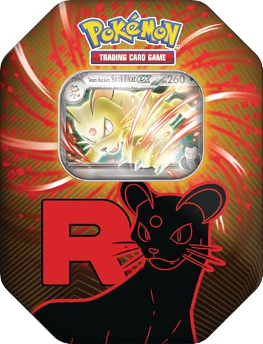 Pokémon-Sammelkartenspiel: Tin-Box Team Rocket – Mewtu-ex (1 holografische Promokarte & 4 Boosterpacks)