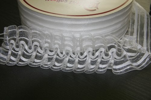 Gardinenband,Smokband 2,0:1, 60 mm,transparent,10 m