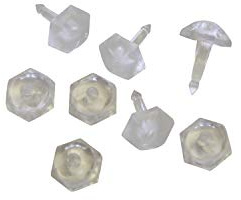 Gardinia Faltenstecker für Vorhangschiene, Kunststoff, Glasklar, 50 Stück