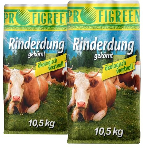 Rinderdung gekörnt 21 kg (2x10,5 kg) Mist Kuhmist Dünger