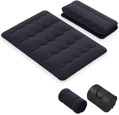 GIANTEX Japanische Futon Matratze 140x200 cm, Bodenmatratze 10cm Dicke, Tatami Matte Futonmatratze Faltbar & Tragbar, Klappmatratze Faltmatratze für Tatami, Rollmatratze mit Abnehmbarer Bezug