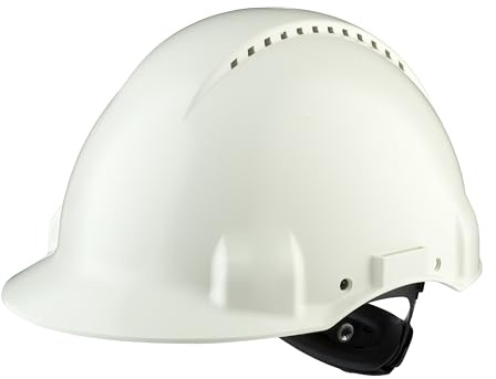 3M Peltor Schutzhelm G3000, mit Uvicator Sensor, ABS, mit Schweißband und Ratschensystem, belüftet, Weiß, 1 Packung