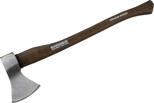 Roughneck Traditionelle Axt mit Hickory-Stiel – 1,25 kg (2¾ lbs) | Gesenkgeschmiedeter, wärmebehandelter und polierter Stahl mit schützender Canvas-Hülle