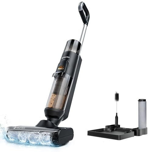 Hearten Nass Trockensauger, Selbstreinigung, Saugwischer Smart 3 in 1, Staubsauger mit Wischfunktion, Selbstfahrendes Design, Extrem Leicht für Hartböden Tierhaare Floor Scrubber