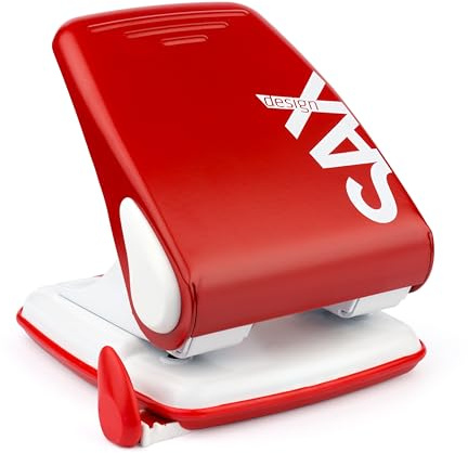 SAX 518 Locher, 40 Blatt, inkl. formstabile Anschlagschiene, robustes Material, modernes und stilvolles Design